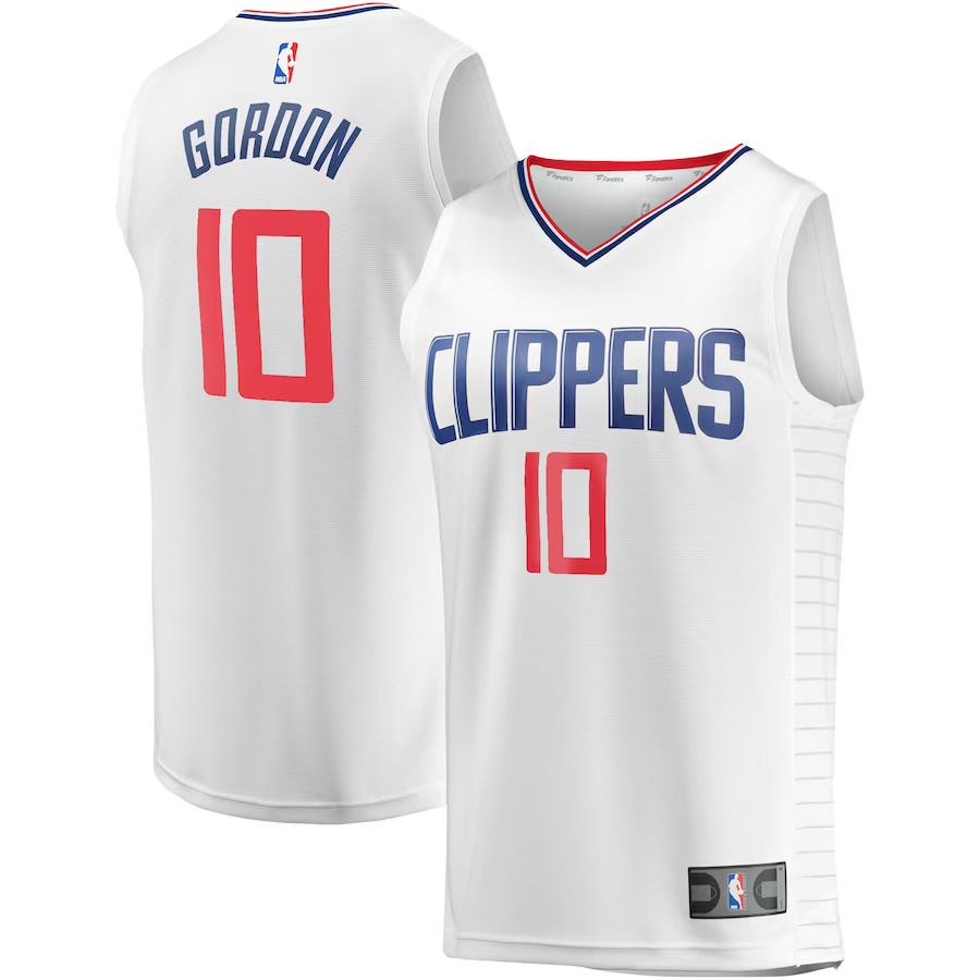 Men Los Angeles Clippers #10 Eric Gordon Fanatics Branded White Fast Break Player NBA Jersey